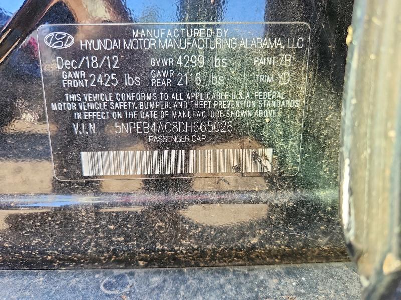 Продаж на аукціоні авто 2013 Hyundai Sonata, vin: 5NPEB4AC8DH665026, номер лоту: 71377176
