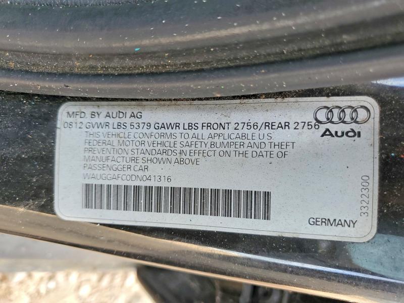 2013 Audi A6 მანქანა იყიდება აუქციონზე, vin: WAUGGAFC0DN041316, აუქციონის ნომერი: 69975356