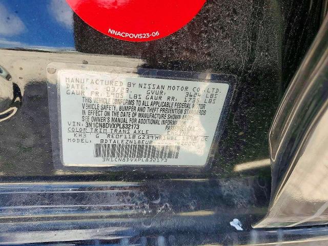 72994436 :رقم المزاد ، 3N1CN8DVXPL832173 vin ، 2023 Nissan Versa مزاد بيع