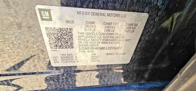 Продаж на аукціоні авто 2018 Chevrolet Traverse, vin: 1GNERHKW0JJ276807, номер лоту: 71501336