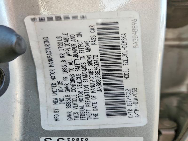 Aukcja sprzedaży 2006 Toyota Corolla, vin: 1NXBR30E36Z603470, numer aukcji: 63424216