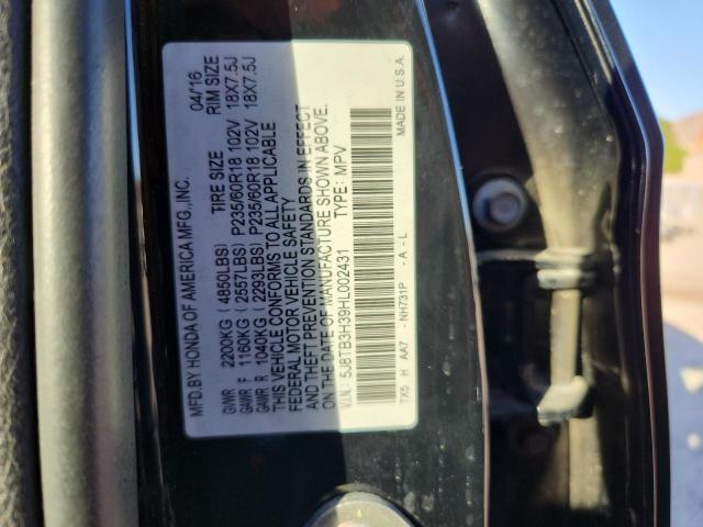 71317736 :رقم المزاد ، 5J8TB3H39HL002431 vin ، 2017 Acura Rdx مزاد بيع