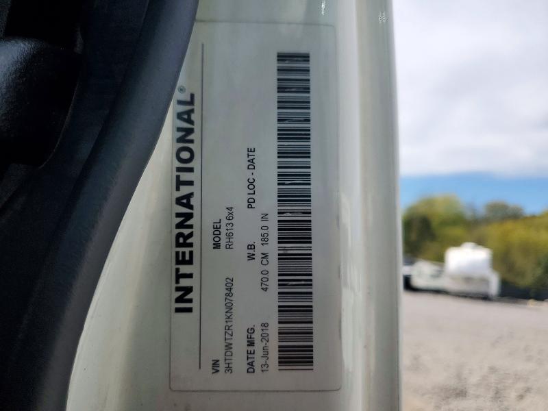 Aukcja sprzedaży 2019 International Rh613, vin: 3HTDWTZR1KN078402, numer aukcji: 72905206