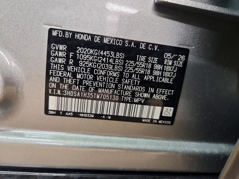 Aukcja sprzedaży 2026 Acura Adx, vin: 3HDSA1H35TM705130, numer aukcji: 71251026