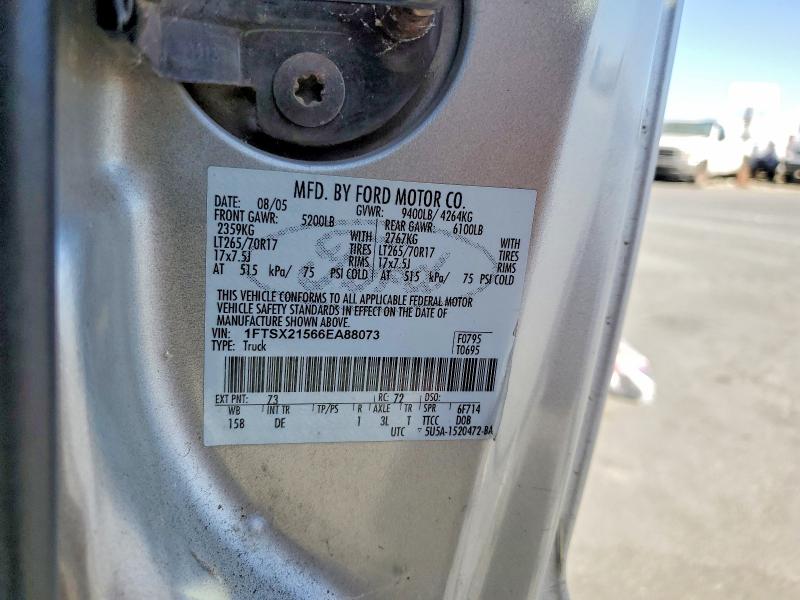 69758066 :رقم المزاد ، 1FTSX21566EA88073 vin ، 2006 Ford F250 مزاد بيع