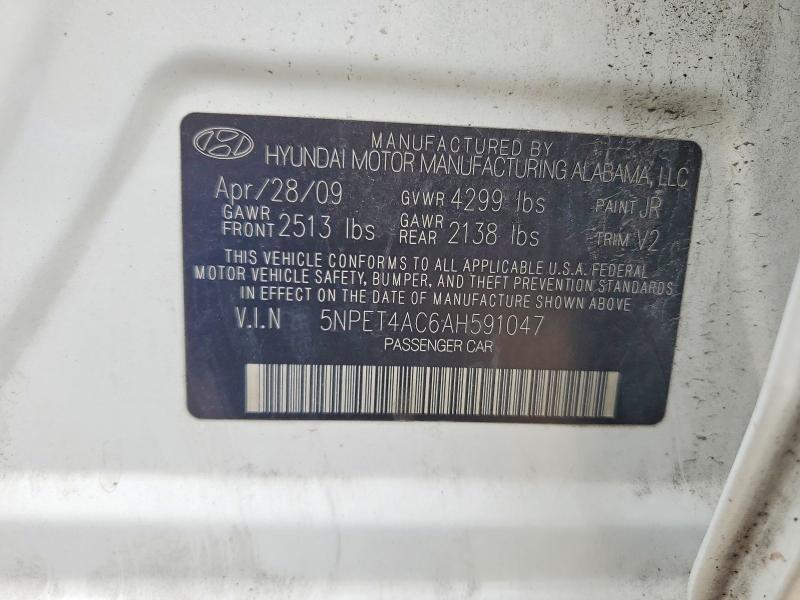 Продаж на аукціоні авто 2010 Hyundai Sonata, vin: 5NPET4AC6AH591047, номер лоту: 70214406