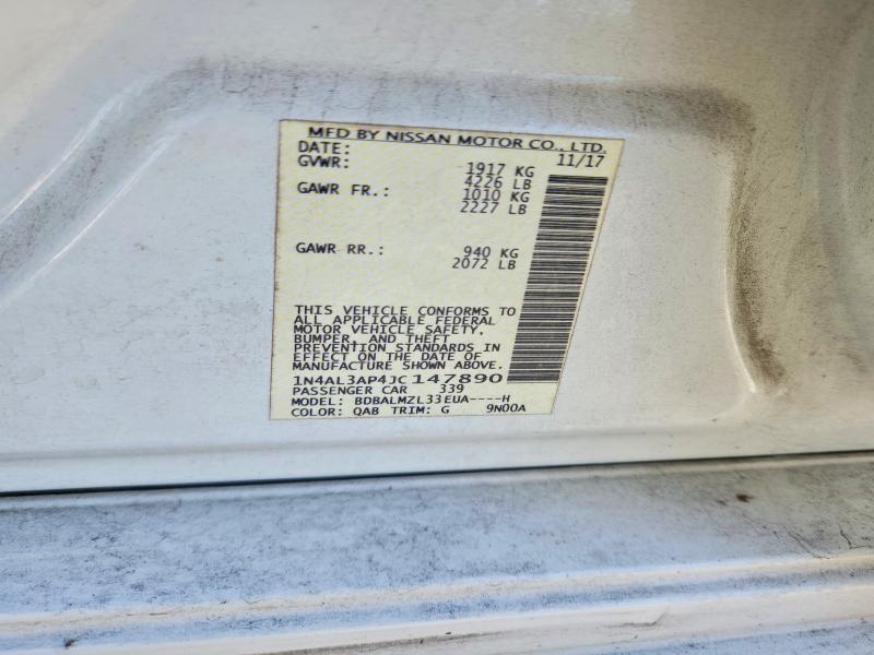 Продажа на аукционе авто 2018 Nissan Altima, vin: 1N4AL3AP4JC147890, номер лота: 71098336
