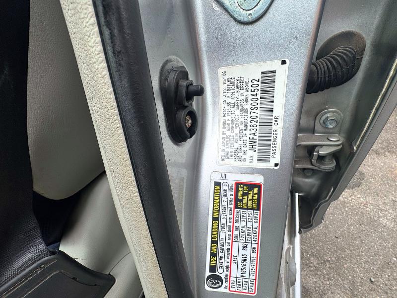 2007 Honda Civic მანქანა იყიდება აუქციონზე, vin: JHMFA36207S004502, აუქციონის ნომერი: 72805766