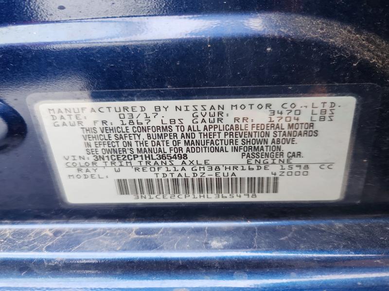 Продаж на аукціоні авто 2017 Nissan Versa Note, vin: 3N1CE2CP1HL365498, номер лоту: 71149386