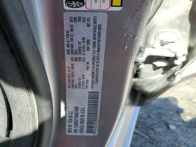 Продажа на аукционе авто 2022 Ram 1500, vin: 1C6RREFT5NN219498, номер лота: 72252756