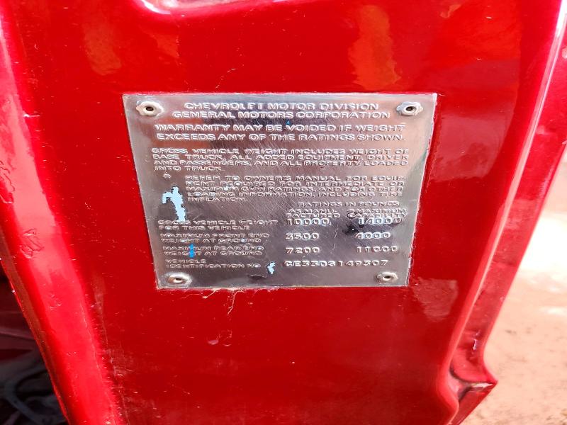 72584186 :رقم المزاد ، CE330S149307 vin ، 1970 Chevrolet Pickup مزاد بيع