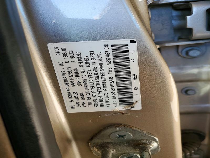 Aukcja sprzedaży 2006 Honda Accord, vin: 1HGCM56816A122575, numer aukcji: 71723646