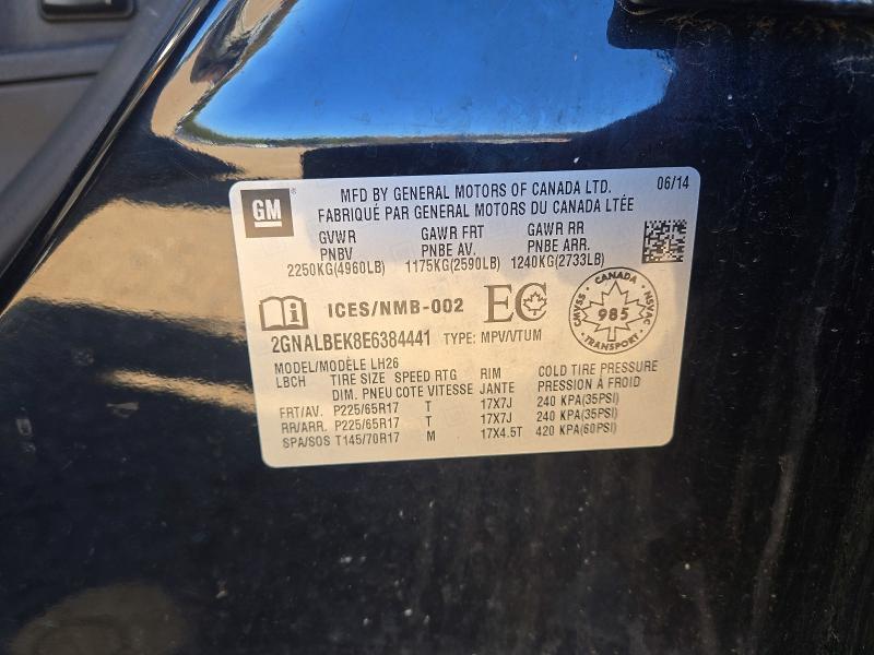 Продажа на аукционе авто 2014 Chevrolet Equinox, vin: 2GNALBEK8E6384441, номер лота: 71189926