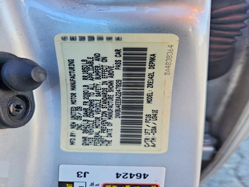 Продажа на аукционе авто 2010 Toyota Corolla, vin: 1NXBU4EE8AZ247829, номер лота: 71207586