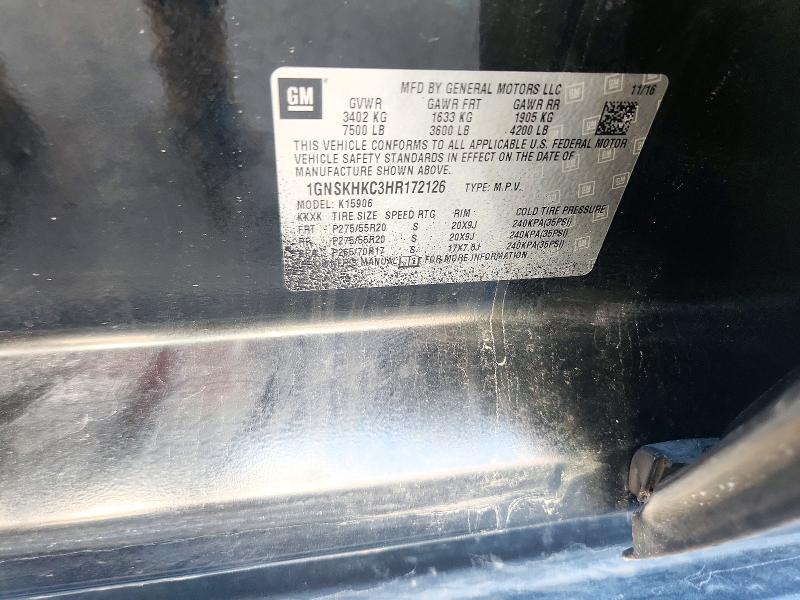 Aukcja sprzedaży 2017 Chevrolet Suburban, vin: 1GNSKHKC3HR172126, numer aukcji: 71476186