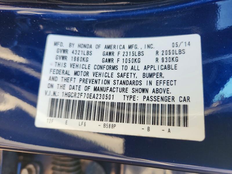 Продаж на аукціоні авто 2014 Honda Accord, vin: 1HGCR2F70EA230501, номер лоту: 71034746