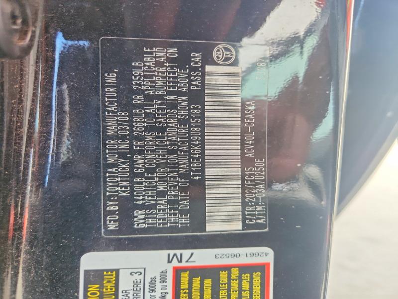 Aukcja sprzedaży 2009 Toyota Camry, vin: 4T1BE46K49U815183, numer aukcji: 66223966