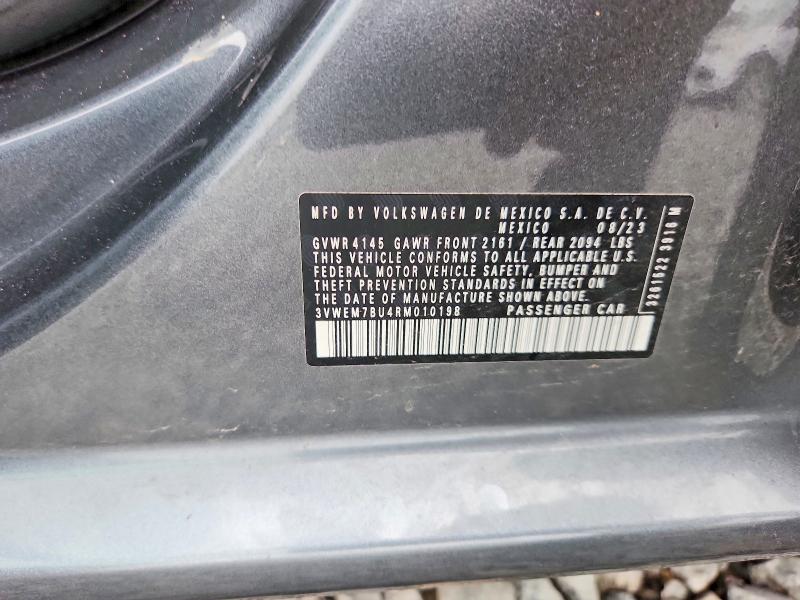 71051756 :رقم المزاد ، 3VWEM7BU4RM010198 vin ، 2024 Volkswagen Jetta مزاد بيع