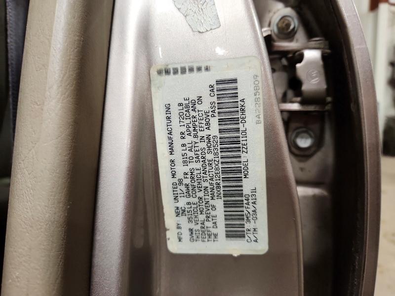 1999 Toyota Corolla მანქანა იყიდება აუქციონზე, vin: 1NXBR12E8XZ183529, აუქციონის ნომერი: 70916716
