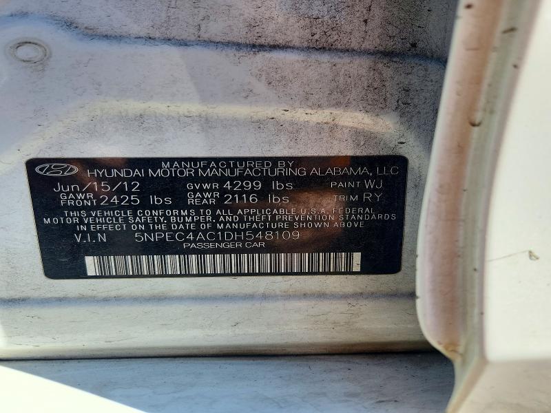 Продаж на аукціоні авто 2013 Hyundai Sonata, vin: 5NPEC4AC1DH548109, номер лоту: 71893946