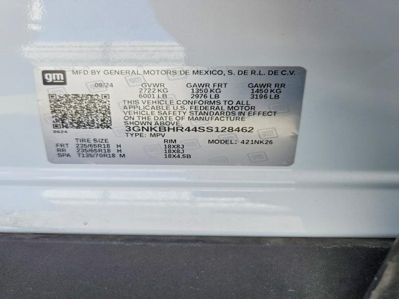 71459426 :رقم المزاد ، 3GNKBHR44SS128462 vin ، 2025 Chevrolet Blazer مزاد بيع