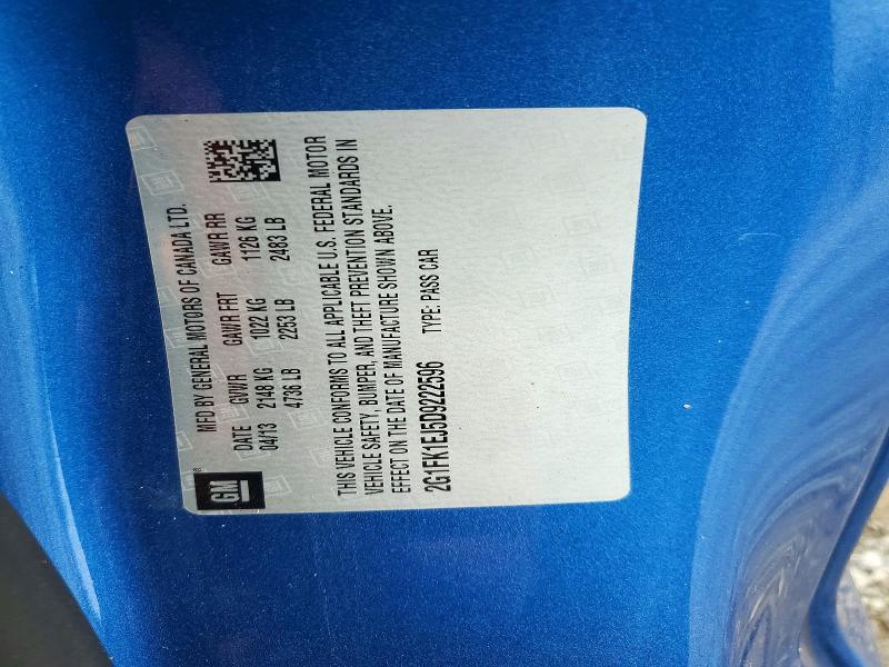 Aukcja sprzedaży 2013 Chevrolet Camaro, vin: 2G1FK1EJ5D9222596, numer aukcji: 71385896
