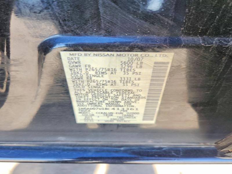 Aukcja sprzedaży 2008 Nissan Frontier, vin: 1N6AD07U18C413361, numer aukcji: 71809236