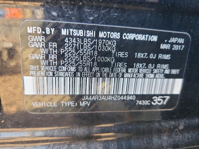 Продаж на аукціоні авто 2017 Mitsubishi Outlander Sport, vin: JA4AR3AU4HZ044940, номер лоту: 71663996