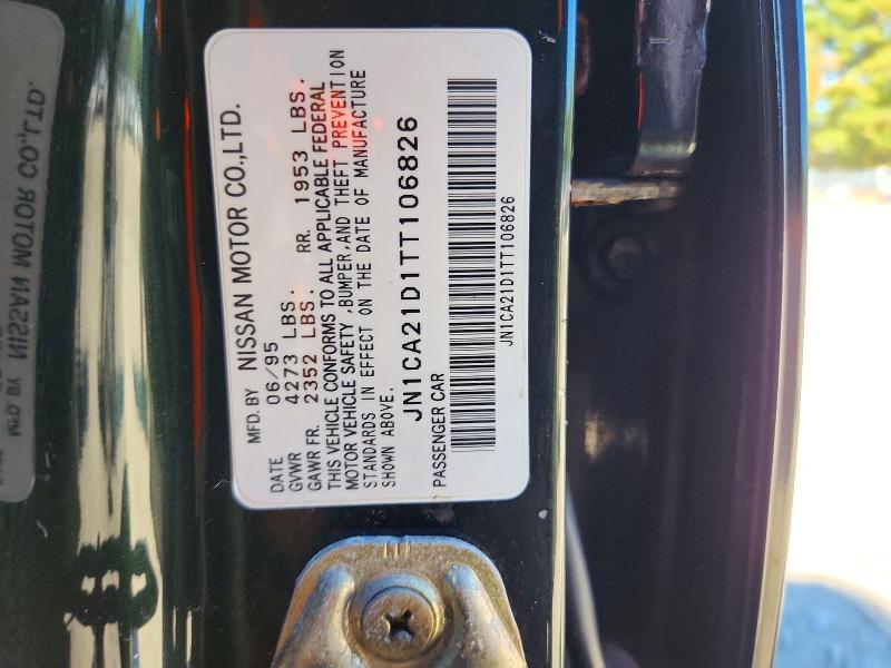 71798446 :رقم المزاد ، JN1CA21D1TT106826 vin ، 1996 Nissan Maxima مزاد بيع
