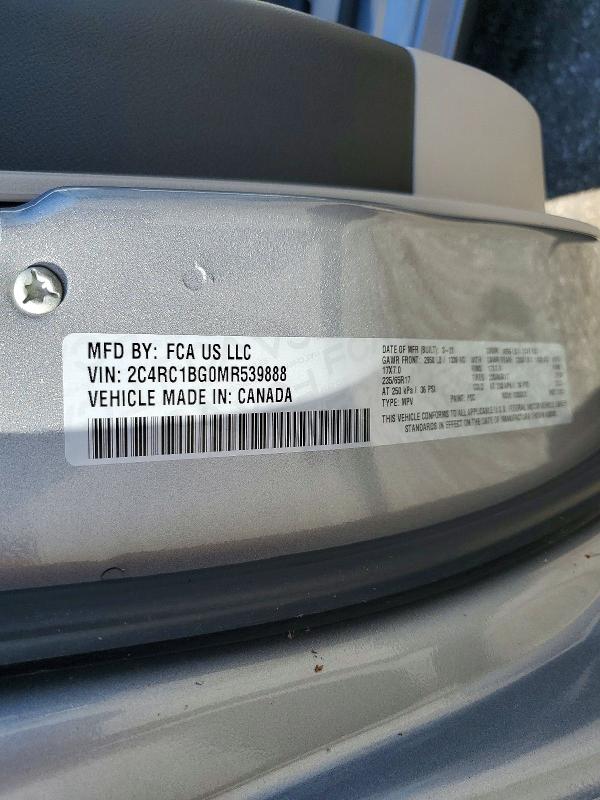 Aukcja sprzedaży 2021 Chrysler Pacifica, vin: 2C4RC1BG0MR539888, numer aukcji: 73538526