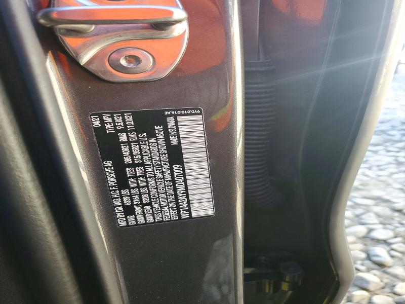 2021 Porsche Cayenne მანქანა იყიდება აუქციონზე, vin: WP1AA2AY9MDA07009, აუქციონის ნომერი: 73444576
