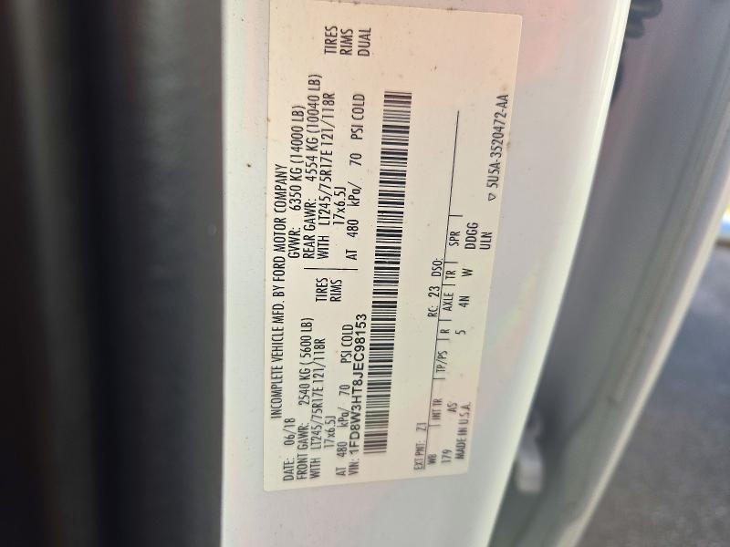 Продаж на аукціоні авто 2018 Ford F350, vin: 1FD8W3HT8JEC98153, номер лоту: 72720266