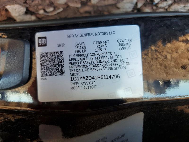 71428006 :رقم المزاد ، 1G1YA2D41P5114796 vin ، 2023 Chevrolet Corvette مزاد بيع