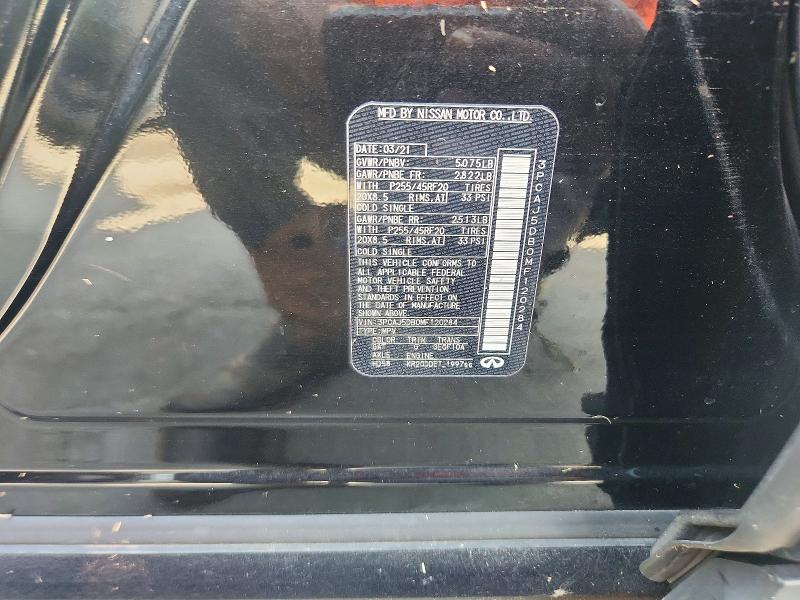 Aukcja sprzedaży 2021 Infiniti Qx50, vin: 3PCAJ5DB0MF120284, numer aukcji: 70956176