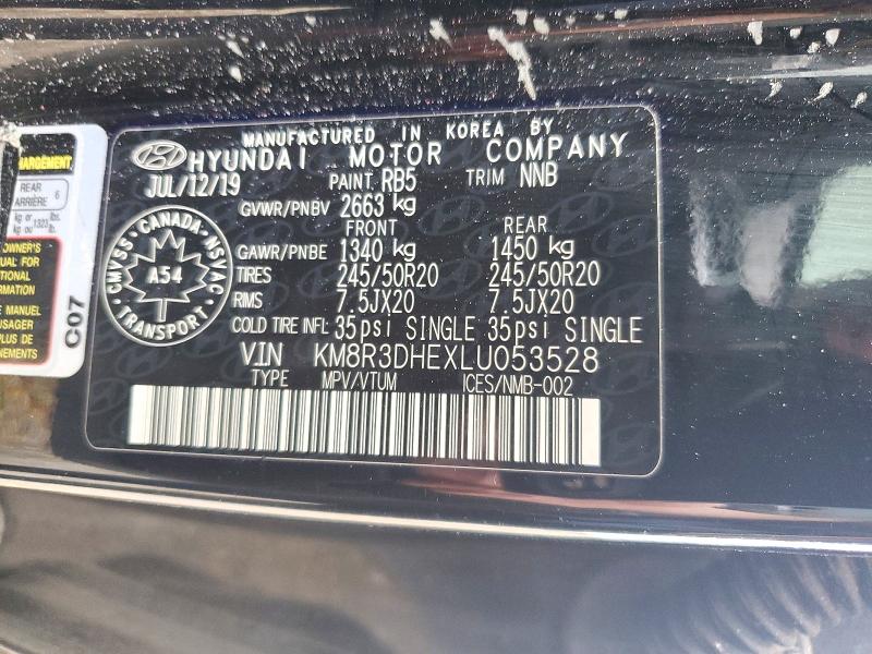 Продаж на аукціоні авто 2020 Hyundai Palisade, vin: KM8R3DHEXLU053528, номер лоту: 71193746
