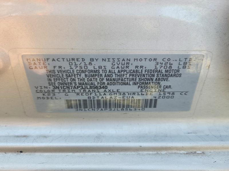 Продаж на аукціоні авто 2018 Nissan Versa, vin: 3N1CN7AP3JL856340, номер лоту: 71015236