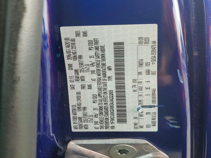Aukcja sprzedaży 2016 Ford Escape, vin: 1FMCU0GX8GUA22265, numer aukcji: 71334096