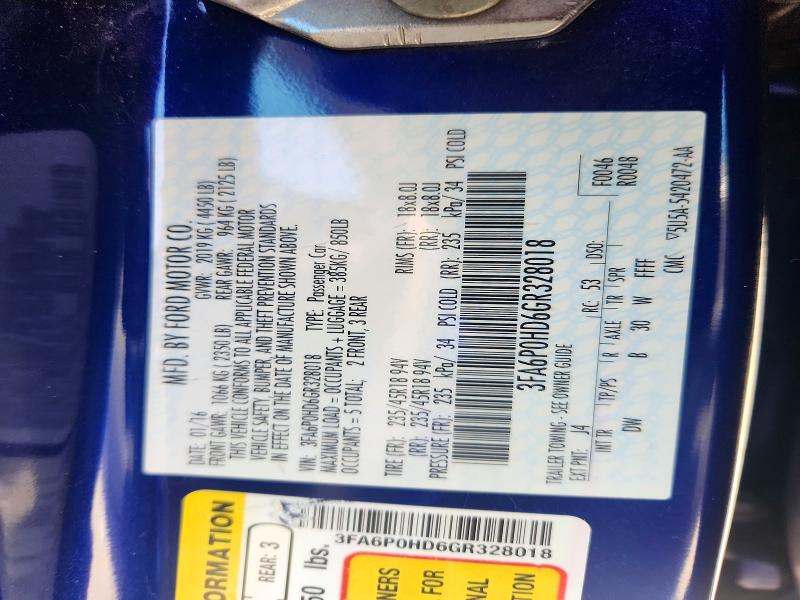 Продажа на аукционе авто 2016 Ford Fusion, vin: 3FA6P0HD6GR328018, номер лота: 71863096