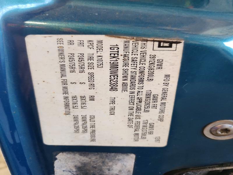 Auction sale of the 1998 Gmc Sierra, vin: 1GTEK19M0WE523848, lot number: 71938296
