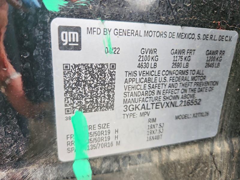 71501246 :رقم المزاد ، 3GKALTEVXNL216552 vin ، 2022 Gmc Terrain مزاد بيع