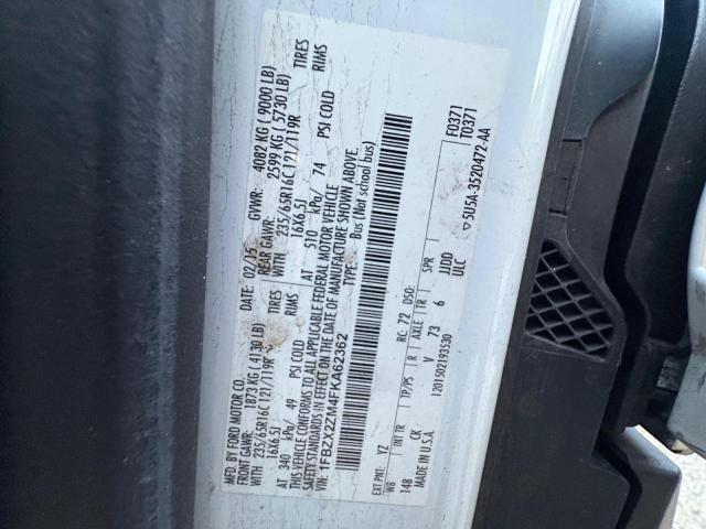 Продаж на аукціоні авто 2015 Ford Transit, vin: 1FBZX2ZM4FKA62362, номер лоту: 72824856