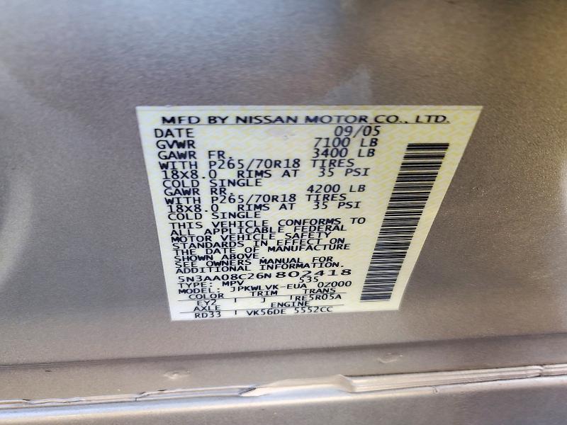 Продаж на аукціоні авто 2006 Infiniti Qx56, vin: 5N3AA08C26N802418, номер лоту: 72124886