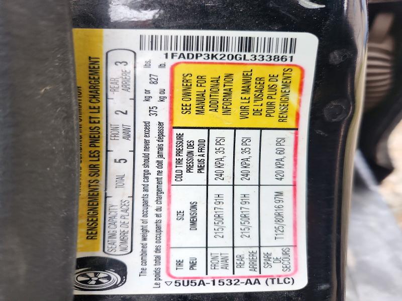 Продаж на аукціоні авто 2016 Ford Focus, vin: 1FADP3K20GL333861, номер лоту: 70982246