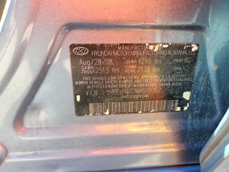 Auction sale of the 2009 Hyundai Sonata, vin: 5NPEU46C79H510767, lot number: 72042106