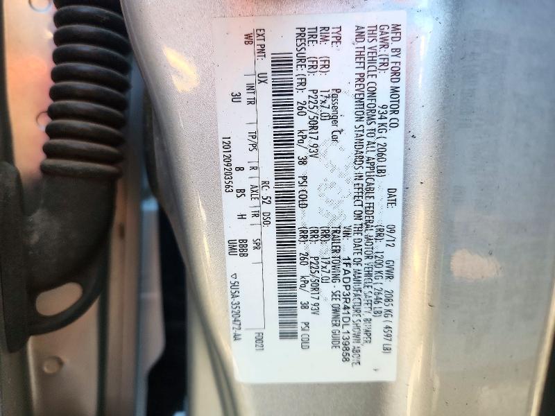 Продажа на аукционе авто 2013 Ford Focus, vin: 1FADP3R41DL139858, номер лота: 73101356