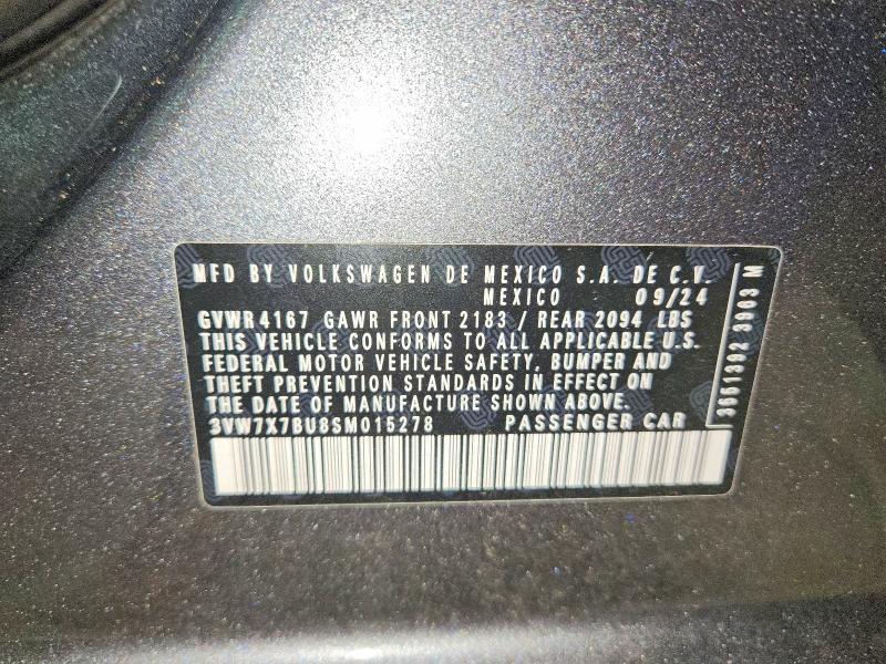Продажа на аукционе авто 2025 Volkswagen Jetta, vin: 3VW7X7BU8SM015278, номер лота: 71143466