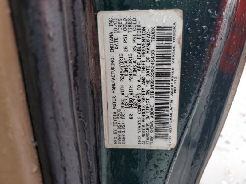 Aukcja sprzedaży 2002 Toyota Tundra, vin: 5TBJN32182S246493, numer aukcji: 71844906