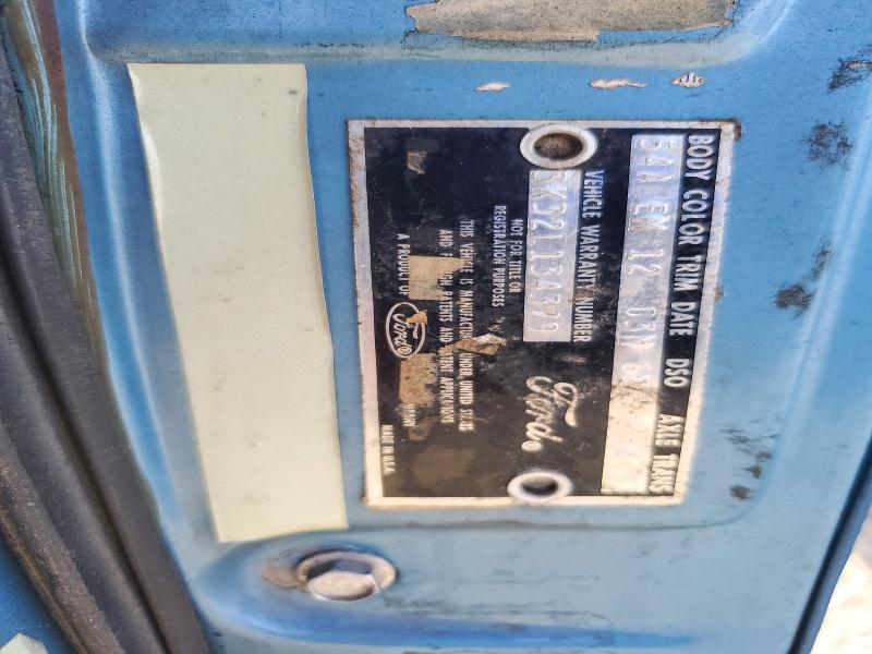 72760076 :رقم المزاد ، 3K32L134379 vin ، 1963 Ford Fairlane 500 مزاد بيع