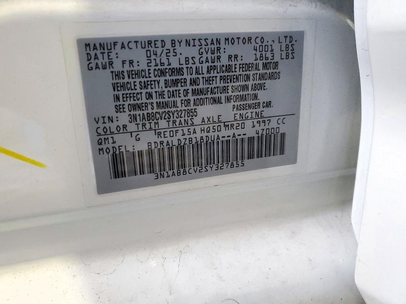 Продажа на аукционе авто 2025 Nissan Sentra, vin: 3N1AB8CV2SY327855, номер лота: 72890346