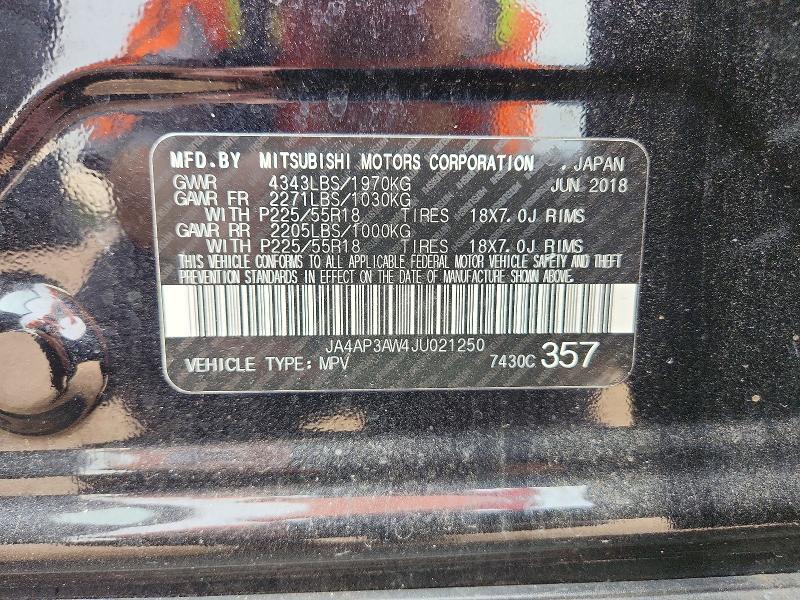 Aukcja sprzedaży 2018 Mitsubishi Outlander Sport, vin: JA4AP3AW4JU021250, numer aukcji: 72201336